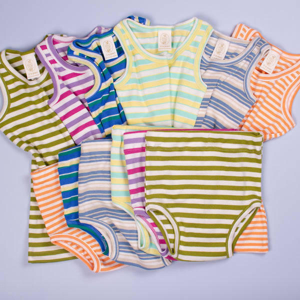 Children's Unisex Tank, Mint & Lemon Sorbet