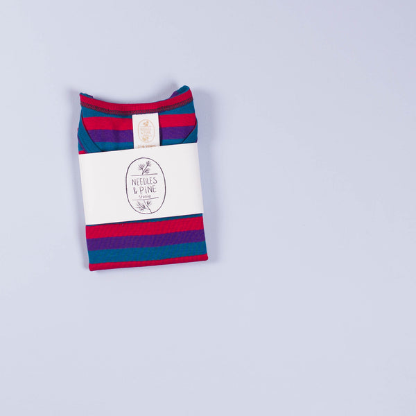 Children's Unisex Tank, Teal, Apple & Plum