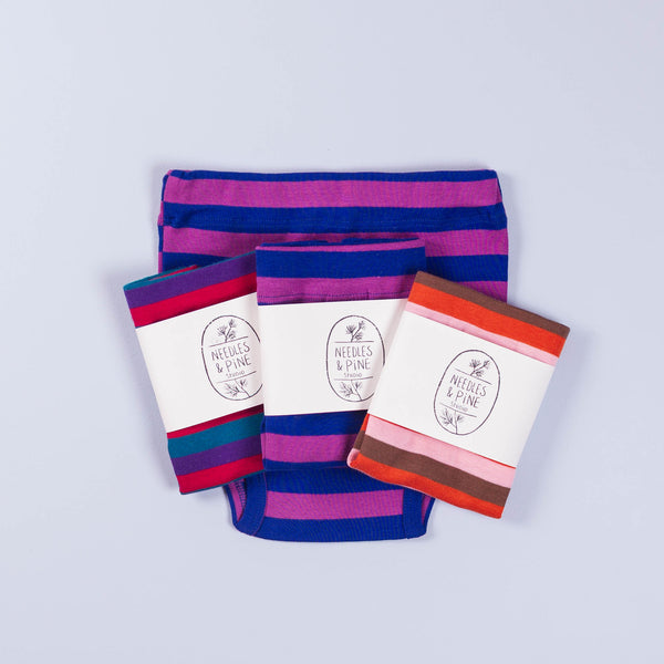 Children's Unisex Unders, Fuchsia & Cobalt
