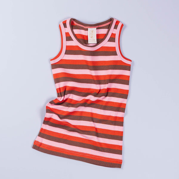 Children's Unisex Tank, Peach, Chocolate & Carrot