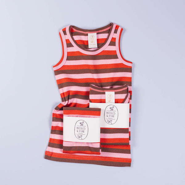 Children's Unisex Tank, Peach, Chocolate & Carrot
