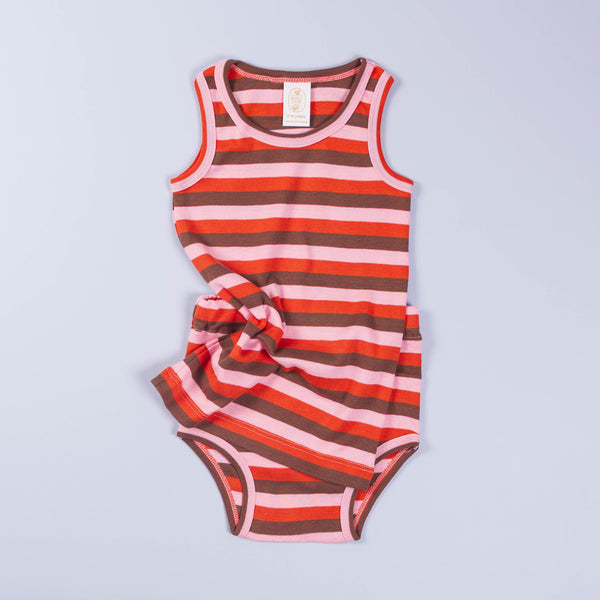Children's Unisex Tank, Peach, Chocolate & Carrot