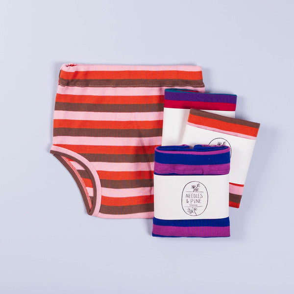 Children's Unisex Unders, Peach, Chocolate & Carrot