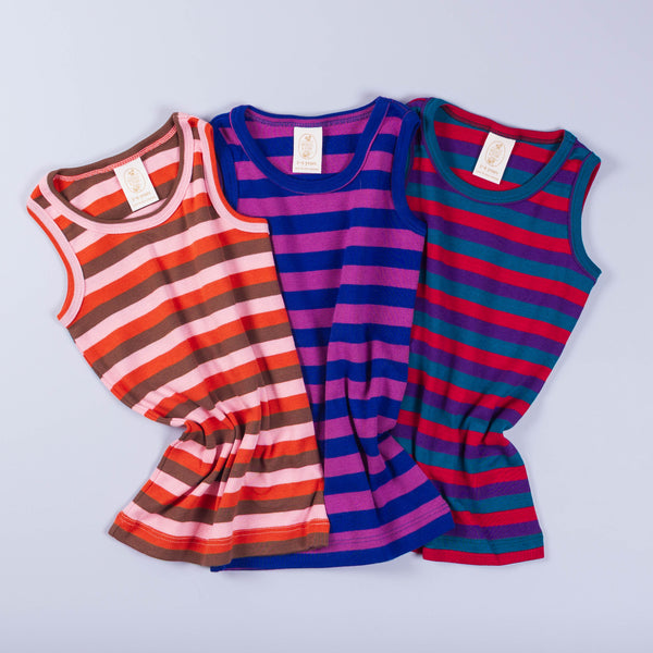 Children's Unisex Tank, Fuchsia & Cobalt
