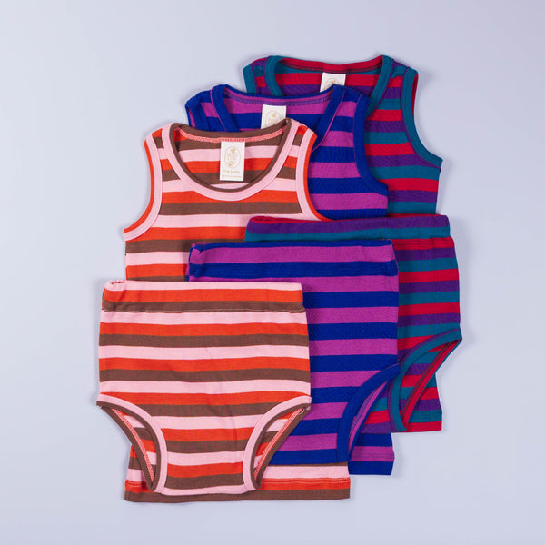 Children's Unisex Tank, Teal, Apple & Plum