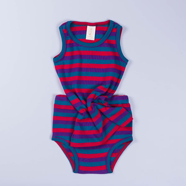 Children's Unisex Tank, Teal, Apple & Plum