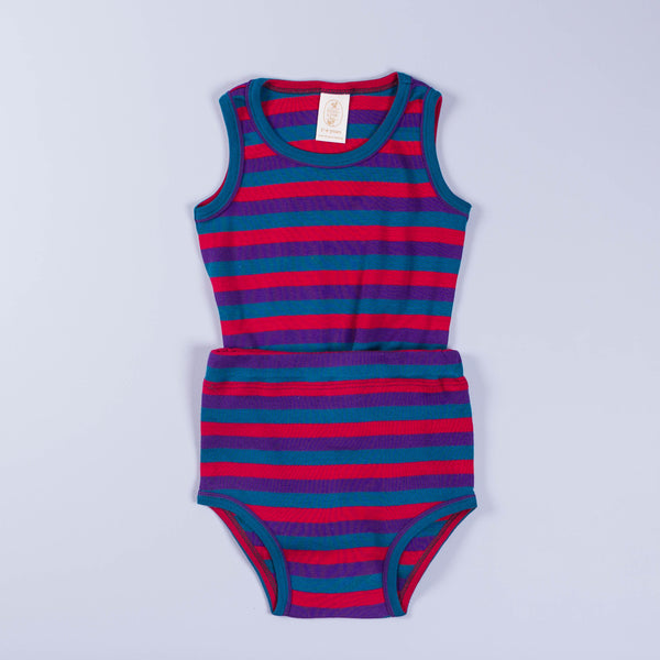 Children's Unisex Unders, Teal, Apple & Plum