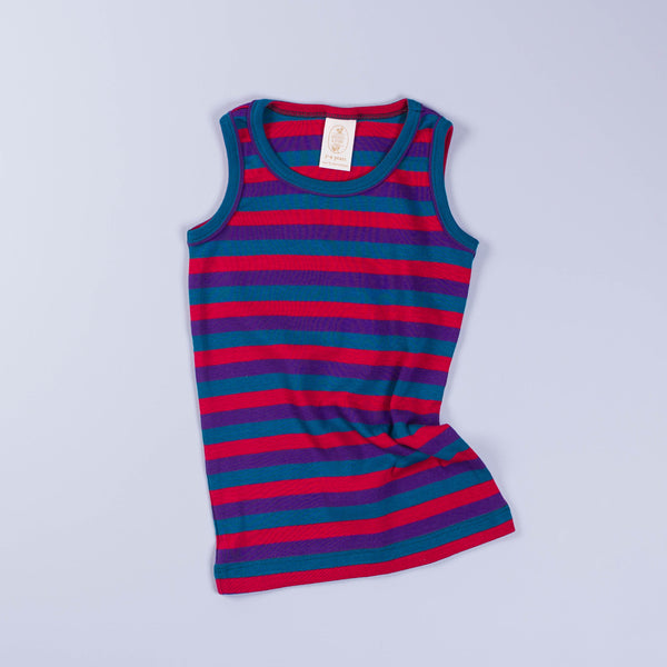 Children's Unisex Tank, Teal, Apple & Plum