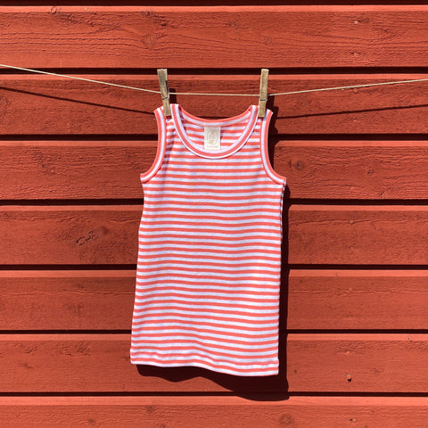 Children's Unisex Underwear Tank, Peach & Snow