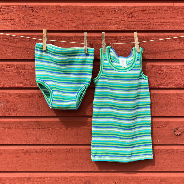 Children's Unisex Underwear Tank, Spring Multistripe