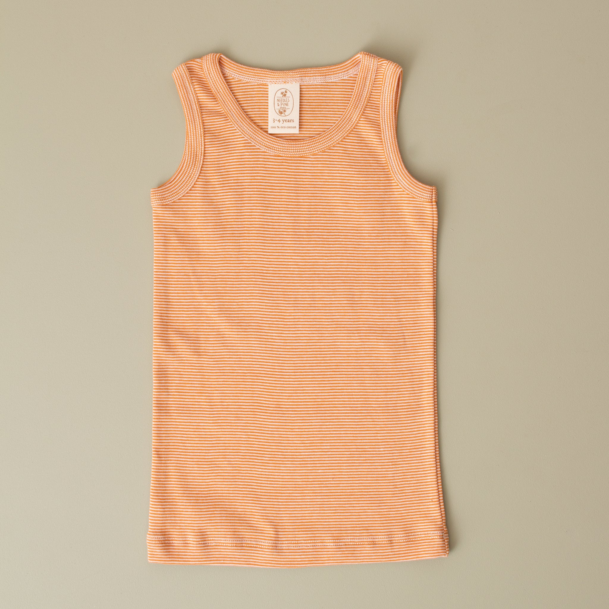 Children's Unisex Underwear Tank, Ginger & Cream